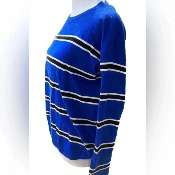 Express blue striped sweater small - Picture 2 of 6
